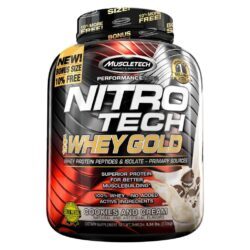 Whey Protein Muscletech Nitro Tech Whey Gold Cookies & Creams - 2.51Kg Massa Muscular