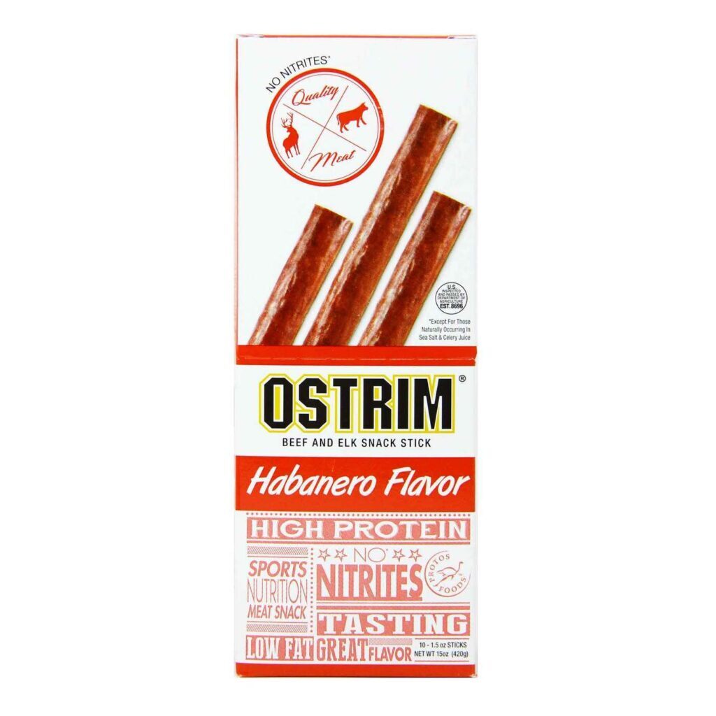 Ostrim Gravetos de Carne de Alce Sabor Habanero - 10 Unidades