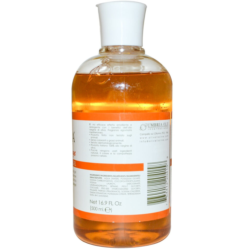 Olivella Gel de Banho e Chuveiro Laranja 500ml - Hidratação e Bem-Estar - Imagem 2