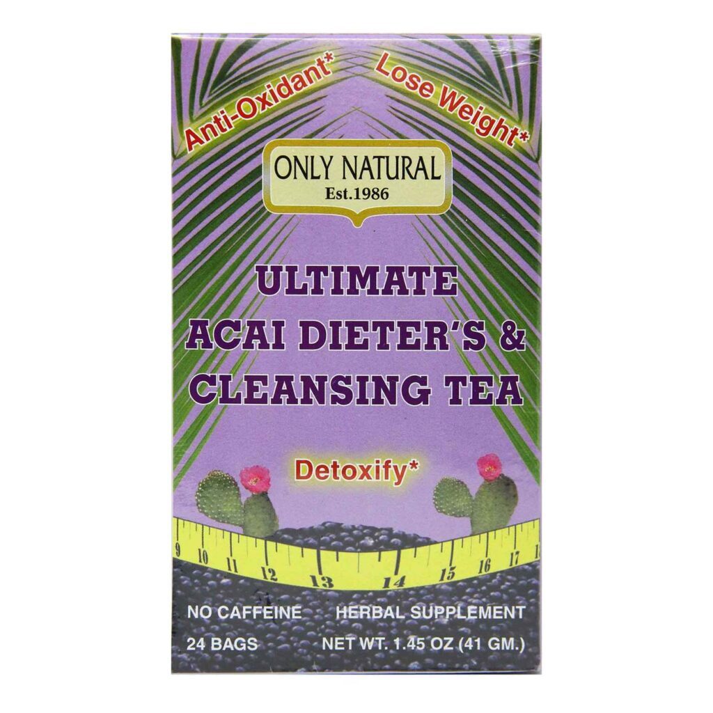 Only Natural Chá de Limpeza Definitiva com Açaí - 24 Sachês - Detóx e Dieta