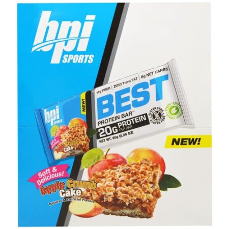 BPI Best Barra de Proteína, Bolo de migalha de maçã - 12 - 2.29 oz Barras