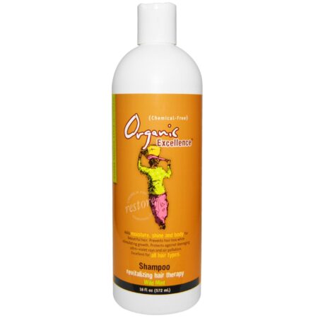 Organic Excellence, Shampoo Orgânico, Hortelã Selvagem - 572 ml (16 fl oz)