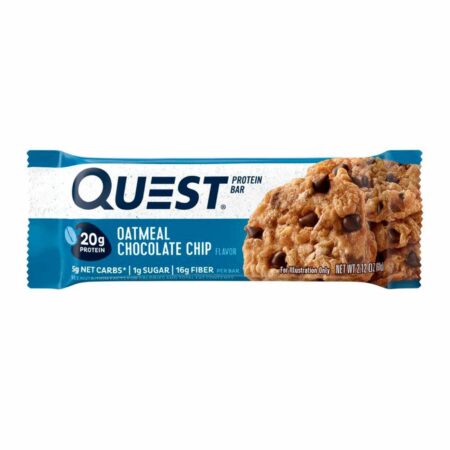 Quest Nutrition, Quest® Barra de Proteína, Aveia e Gotas de Chocolate - 12 Barras (60 g Cada)