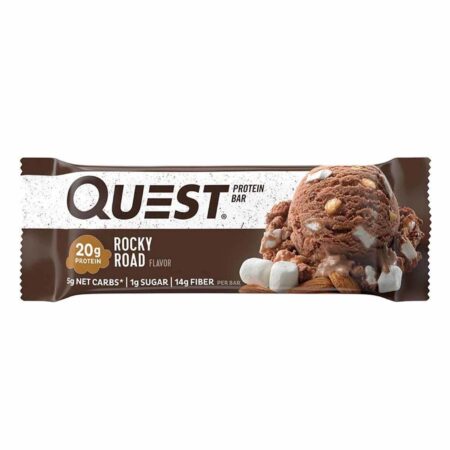 Quest Nutrition, QuestBar® Barra de Proteína, Rocky Road - 12 Barras (60 g Cada)