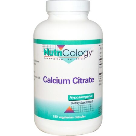 Nutricology, Citrato de Cálcio - 180 Cápsulas