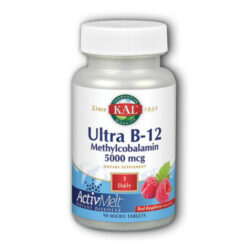 Kal Ultra B-12 Metilcobalamina Framboesa Vermelha - 5000 mcg - 90 Pastilhas