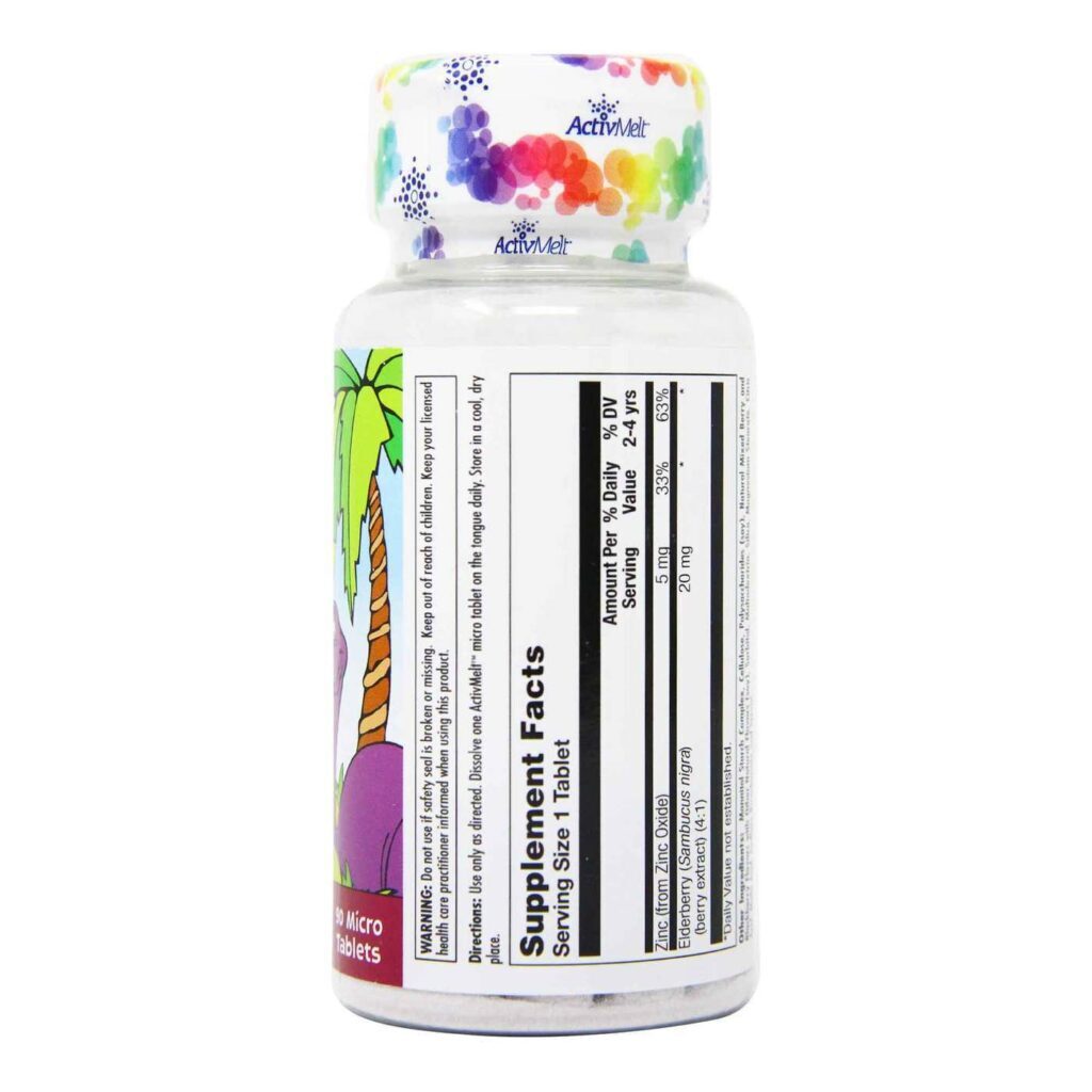 Kal Dinosaurs ActivMelt Zinco e Sabugueiro para Crianças - 90 Tabletes Mastigáveis - Imagem 2