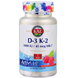Kal D-3 K-2 Framboesa Vermelha 60 MicroComprimidos - Ossos Fortes e Imunidade