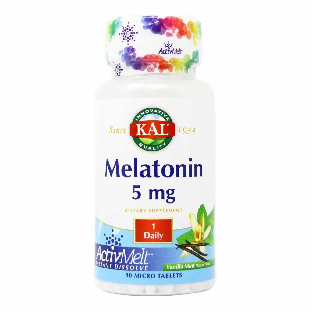 Kal Melatonina Triple Fonte 5mg - 90 Micro Tabletes para Sono Reparador Sabor Menta e Baunilha