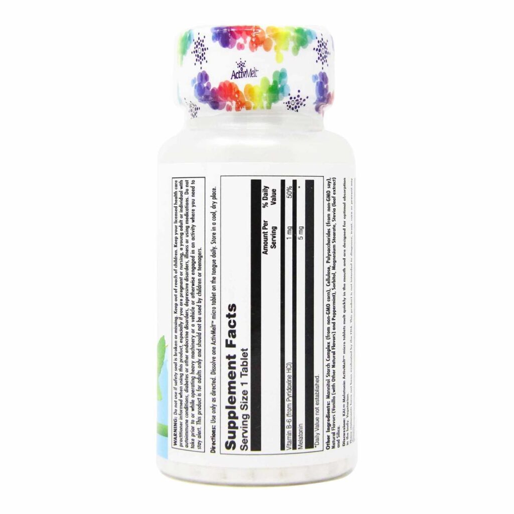 Kal Melatonina Triple Fonte 5mg - 90 Micro Tabletes para Sono Reparador Sabor Menta e Baunilha - Imagem 2