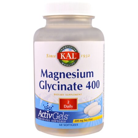 Kal, Glicinato de Magnésio 400 mg - 60 Cápsulas em Gel