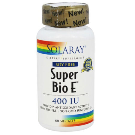 Solaray Super Bio E - 400 IU - 60 Cápsulas em Gel