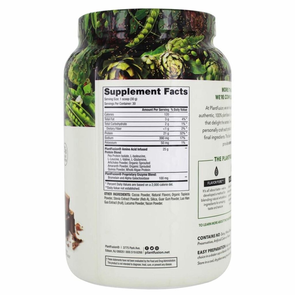 Plantfusion Proteína Vegetal Completa Chocolate Rico 900g (2 lbs) - Pura e Vegana - Imagem 2