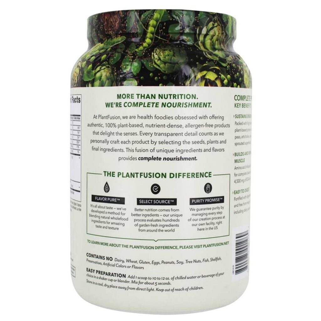 Plantfusion Proteína Vegetal Completa Chocolate Rico 900g (2 lbs) - Pura e Vegana - Imagem 3