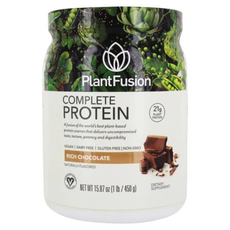 Plantfusion, Proteína Vegetal Completa - Chocolate Rico - 450g (1 lb)