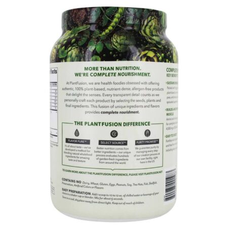 PlantFusion, Proteína Completa de Plantas - Natural - Sem Estévia - 1,85 lbs (840g) - Image 3