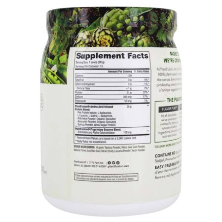 Plantfusion Proteína Completa de Plantas - Natural - Sem Estévia - 14.82 oz (420g) - Image 2