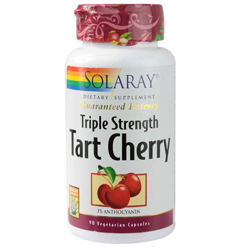 Solaray Triple Strength Tart Cherry - 680 mg - 90 Cápsulas Vegetarianas: Saúde Articular e Recuperação Muscular