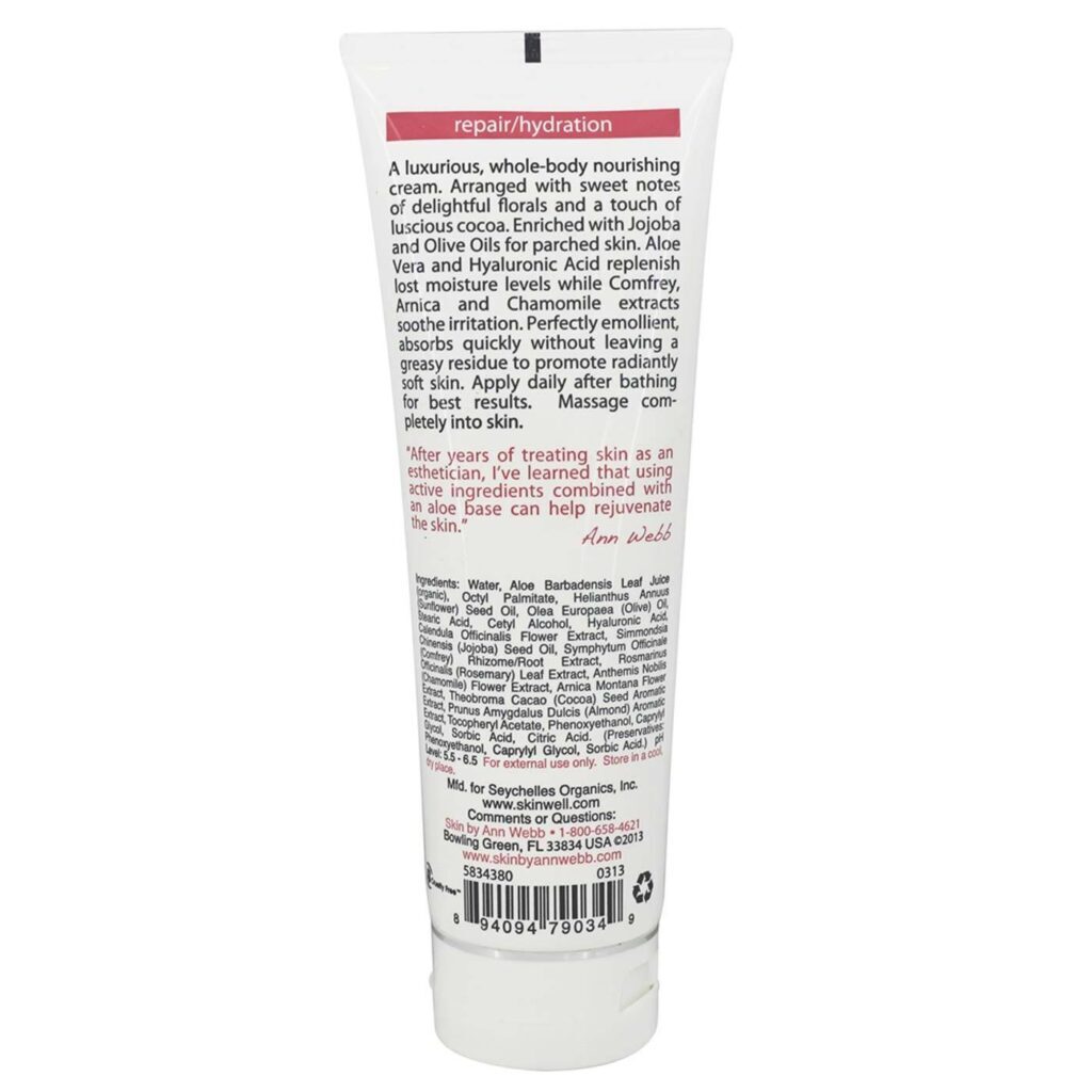 Skin By Ann Webb Body Cream, Cacau Amêndoa - Hidratante Corporal 227g - Imagem 2