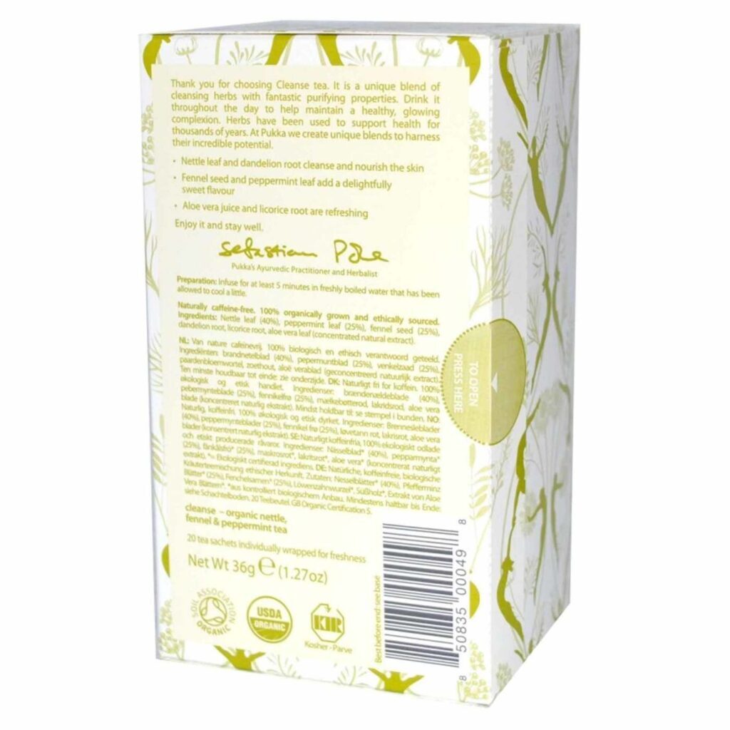 Chá Purificador Pukka Herbal Teas: Urtiga, Hortelã-Pimenta e Erva-Doce - 20 Saquinhos - Imagem 2