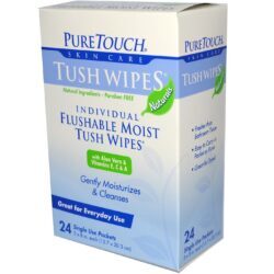 Puretouch Skin Care: Lenços Umedecidos Limpeza Facial – 24 Unidades Embaladas Individualmente