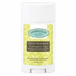 Living Clay Desodorante Detox Lemongrass Sage - 6 Tubos com 114g Cada