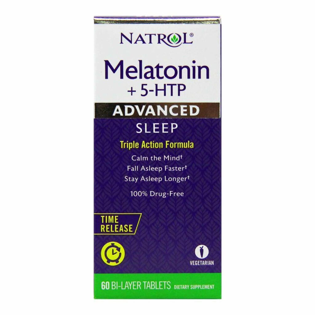 Natrol Sono Avançado Melatonina + 5 HTP - 60 Comprimidos Dupla Camada: Seu Sono Reparador no Brasil