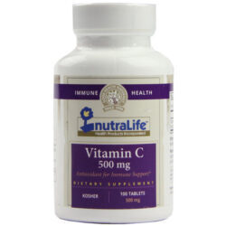 NutraLife Vitamina C 500 mg: Imunidade e Pele Radiante com 100 Tabletes