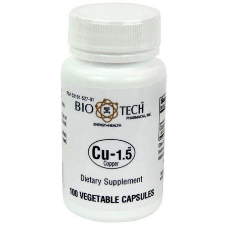 BioTech Pharmacal Cu-1.5 - 100 Cápsulas Vegetarianas