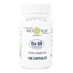 BioTech Pharmacal Vitamina D3-50 50.000 UI - 100 Cápsulas: Potencialize sua Saúde e Bem-Estar