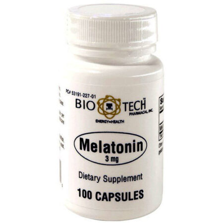 BioTech Pharmacal, Melatonina - 3 mg - 100 Cápsulas