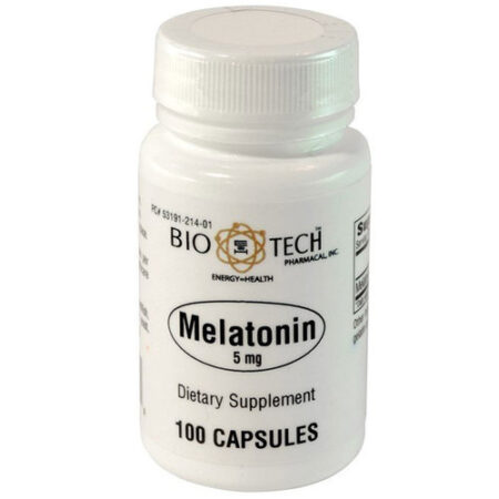 BioTech Pharmacal, Melatonina - 5 mg - 100 Cápsulas