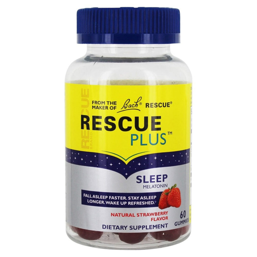 Bach Flower Remedies Rescue® com Melatonina - 60 Gomas: Alívio Natural para o Estresse e Sono Profundo