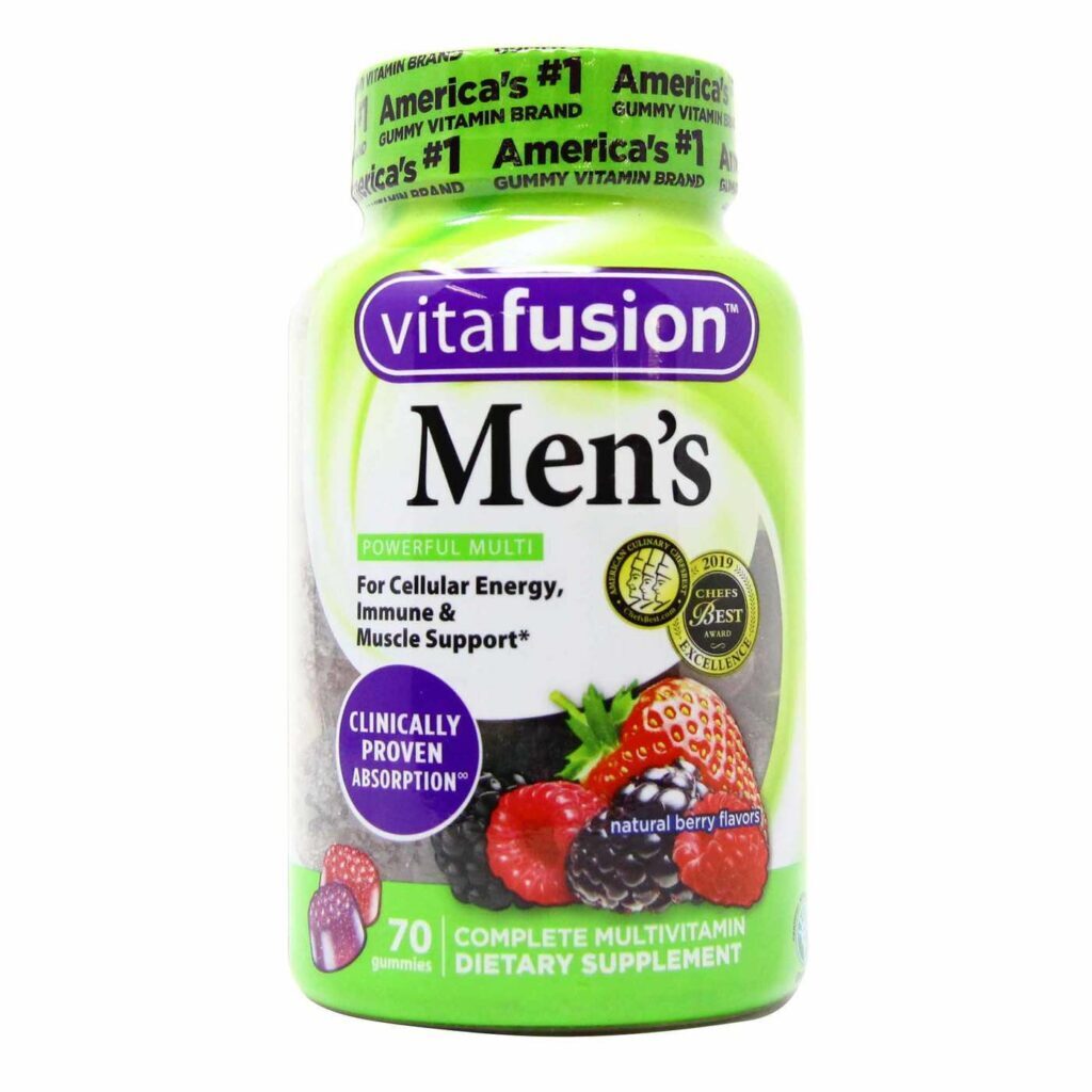 VitaFusion Multivitamínico Completo para Homens - 70 Gomas: Energia e Bem-Estar Diário