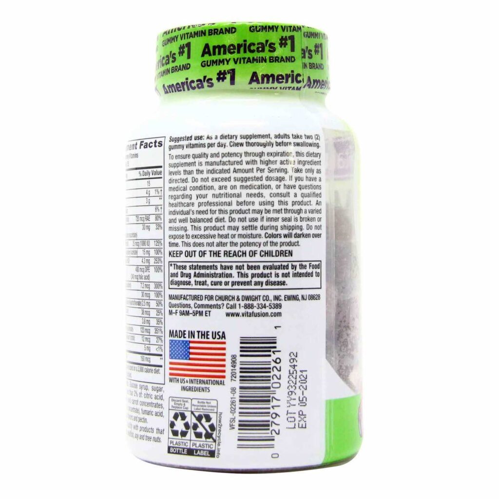 VitaFusion Multivitamínico Completo para Homens - 70 Gomas: Energia e Bem-Estar Diário - Imagem 4