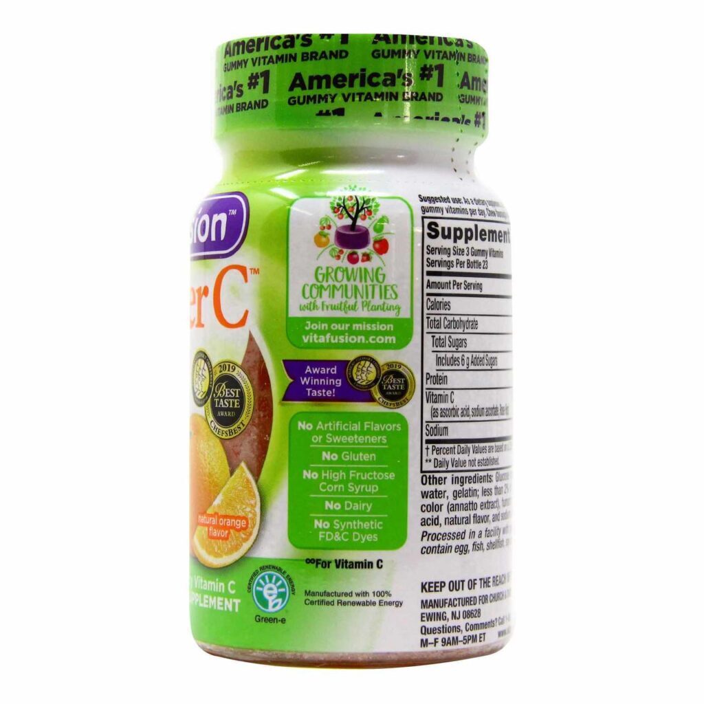 VitaFusion Power C - 70 Gomas: Vitamina C em Gomas Deliciosas para Energia e Imunidade no Brasil - Imagem 2