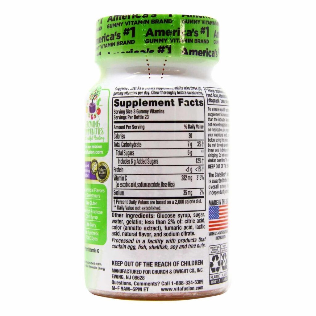 VitaFusion Power C - 70 Gomas: Vitamina C em Gomas Deliciosas para Energia e Imunidade no Brasil - Imagem 3
