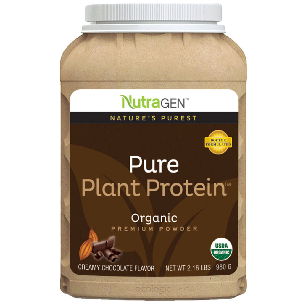 NutraGEN Proteína Vegetal Pura Sabor Chocolate - 28 Porções Pote