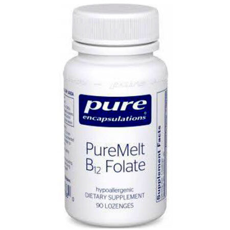 Pure Encapsulations, PureMelt B12 Folato 1,000 mcg - 90 Pastilhas