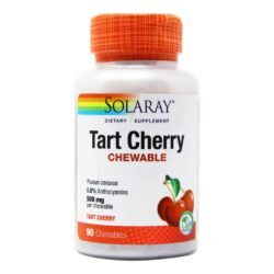 Solaray Tart Cherry Extract 90 Comprimidos Mastigáveis: Antioxidante Natural para Bem-Estar