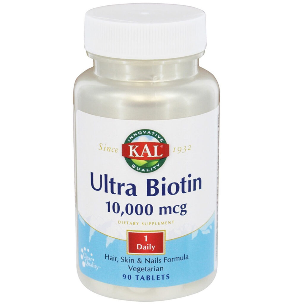 Kal Ultra Biotin 10.000 mcg - Cabelos, Pele e Unhas Fortes - 90 Tabletes