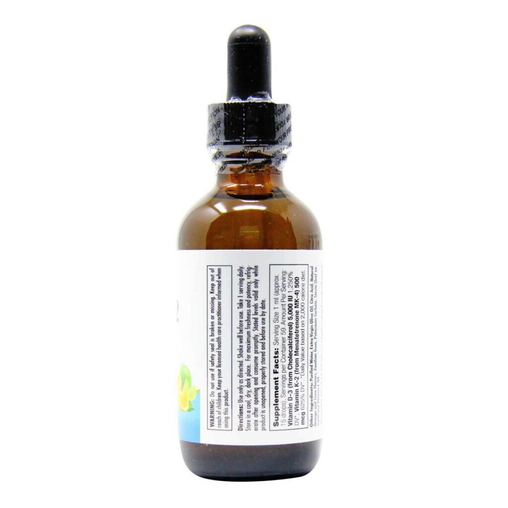 Kal Vitamina D-3 e K-2 em Gotas Citrus - 59 ml: Saúde Essencial para o Seu Dia a Dia - Imagem 2