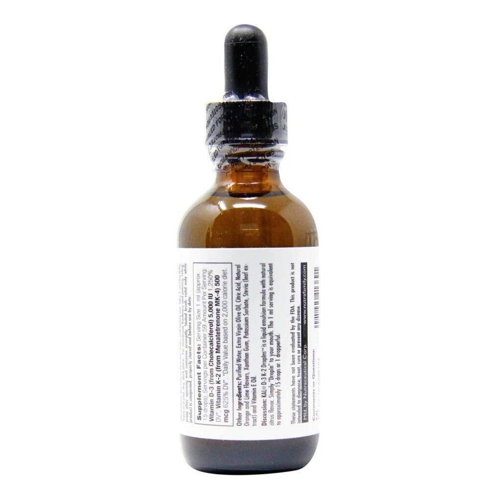Kal Vitamina D-3 e K-2 em Gotas Citrus - 59 ml: Saúde Essencial para o Seu Dia a Dia - Imagem 3