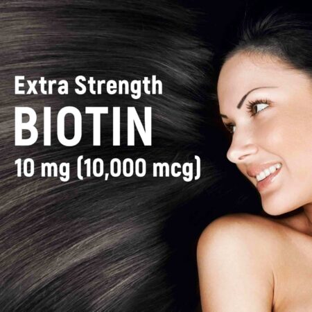 eVitamins Extra Strength Biotin - 10,000 mcg - 120 Veg Cápsulas - Image 4