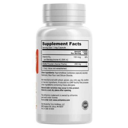 eVitamins Vitamina K-2 - 100 mcg - 100 Cápsulas Vegetarianas - Image 3