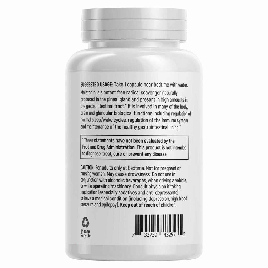 eVitamins Melatonina 3mg - 180 Cápsulas: Sono Profundo e Repousante - Imagem 2