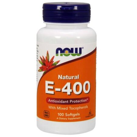 Now Foods, Vitamina E Misturado com Tocoferóis - 400 UI - 100 Cápsulas em Gel