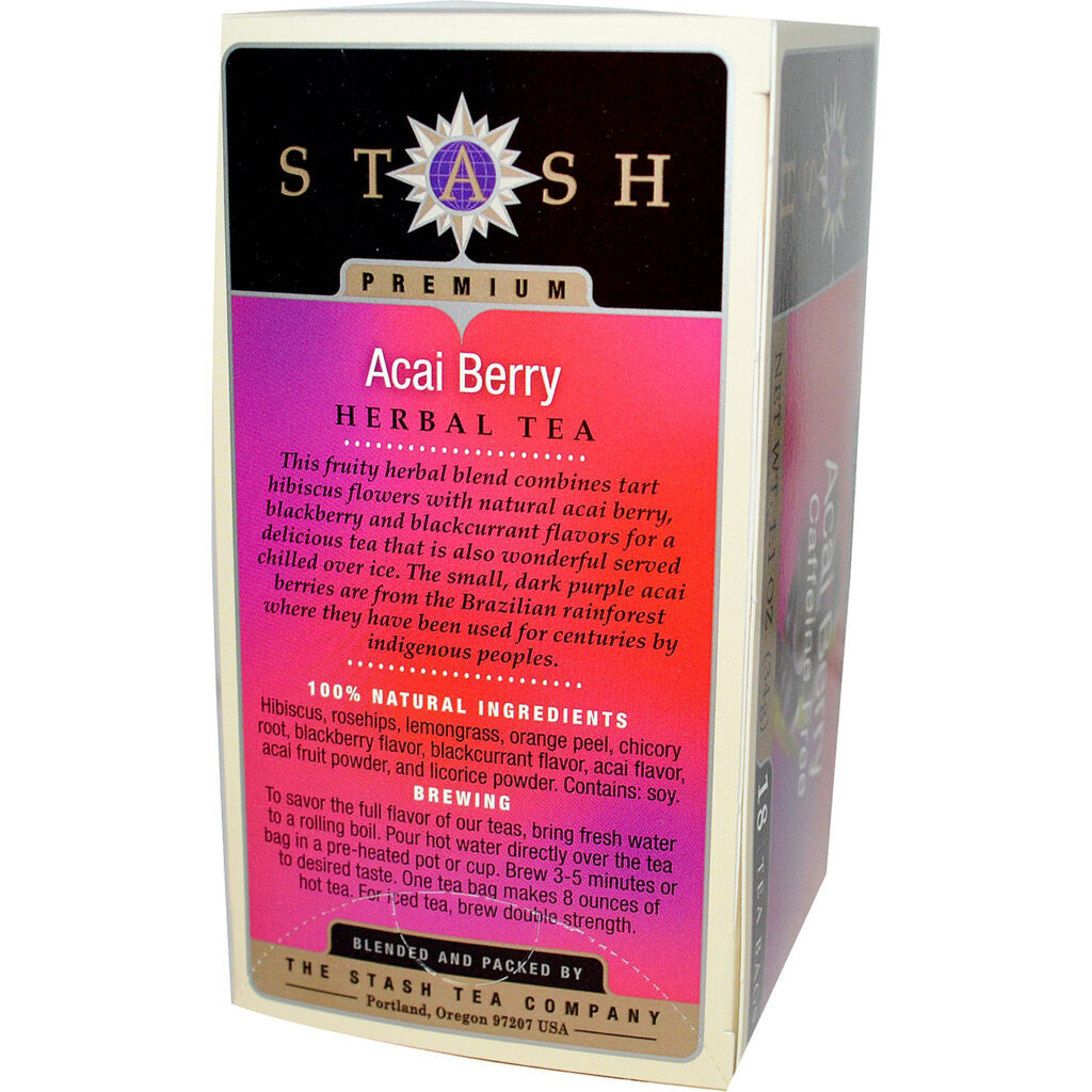 Stash Tea Chá de Açaí - 18 Saquinhos Orgânicos para Bem-Estar Brasileiro - Imagem 2