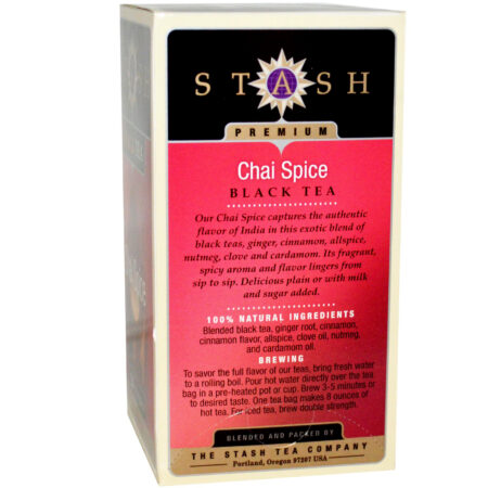 Stash Tea, Chá Preto de Chai Spice - 20 Saquinhos de Chá - Image 2