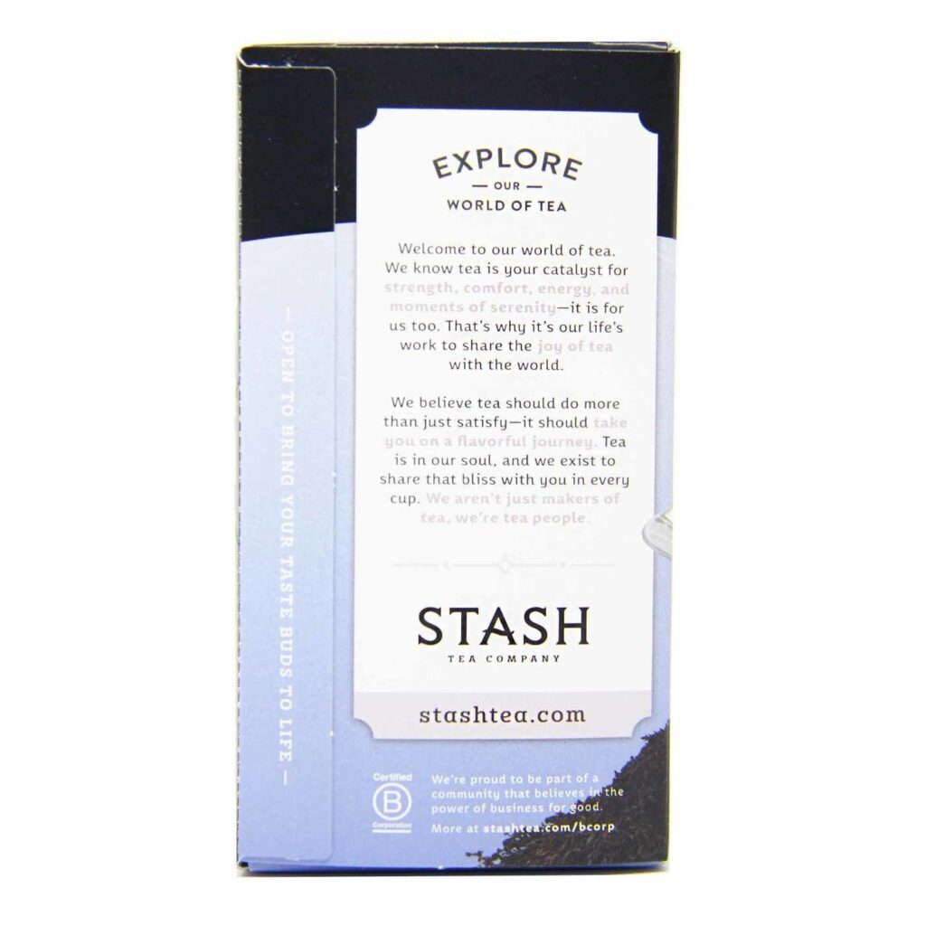 Stash Tea Chá Earl Grey - 20 Saquinhos: Sabor Clássico e Aroma Cativante para o Seu Dia - Imagem 2